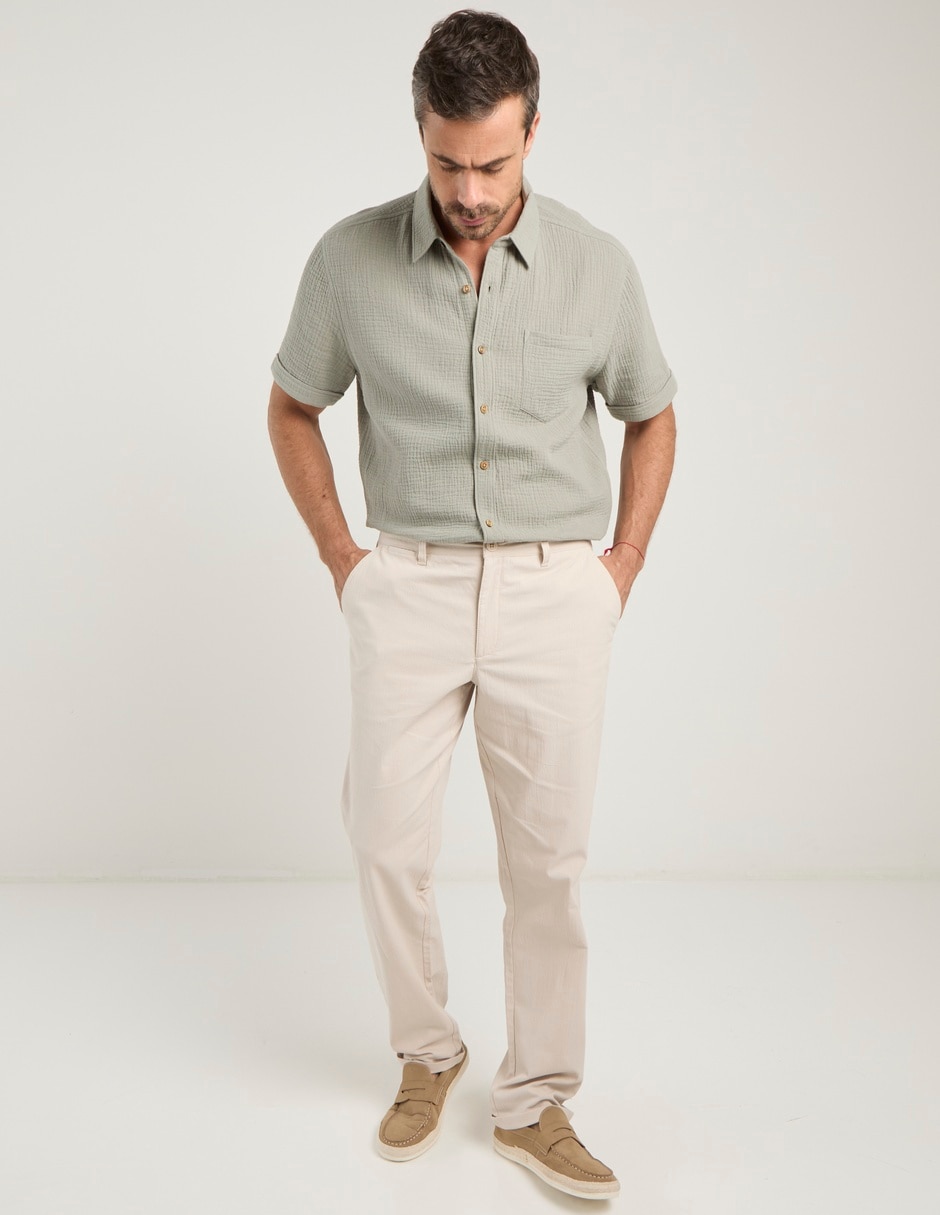 Pantalón regular de algodón para hombre 3