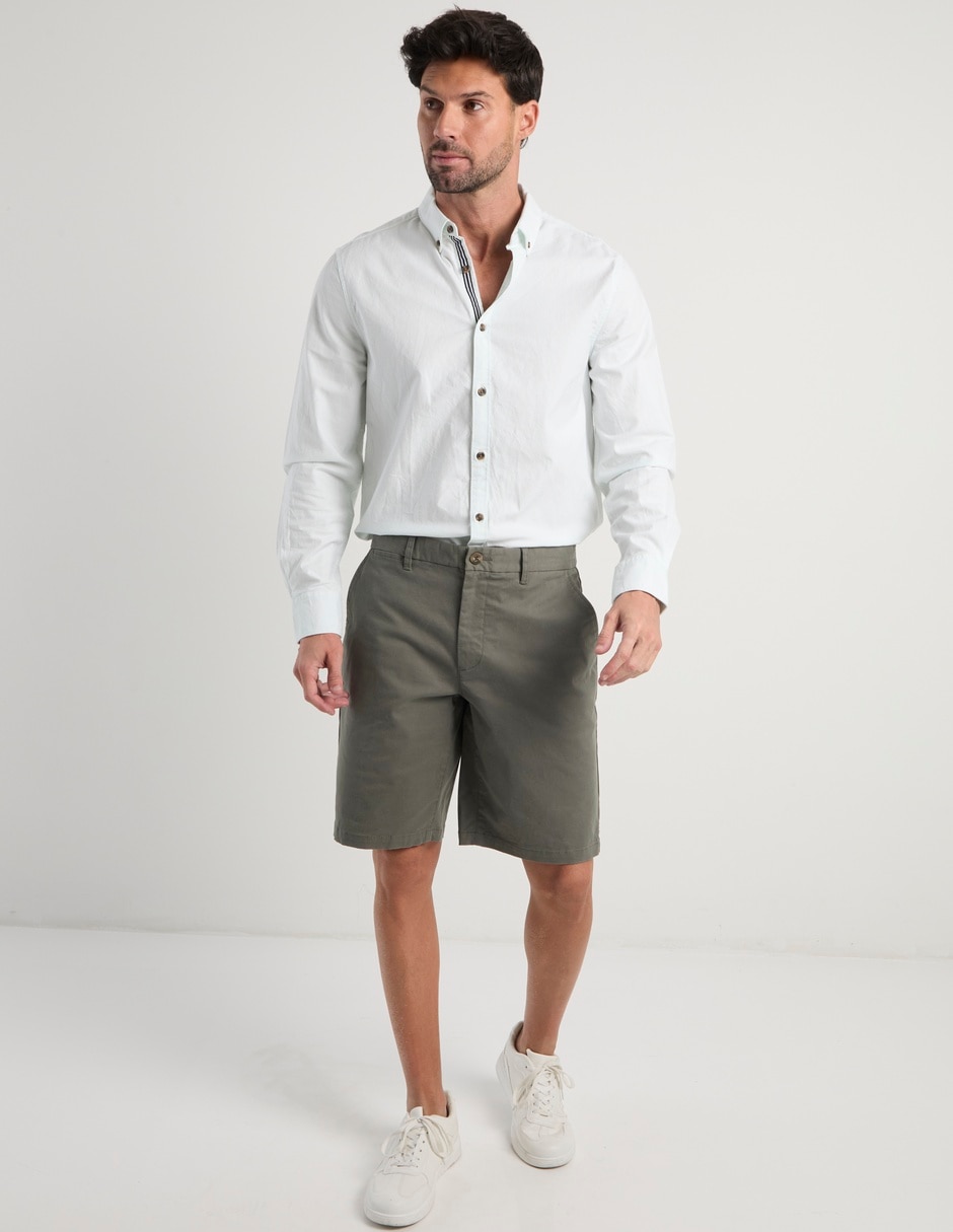 Camisa casual de algodón manga larga para hombre 3