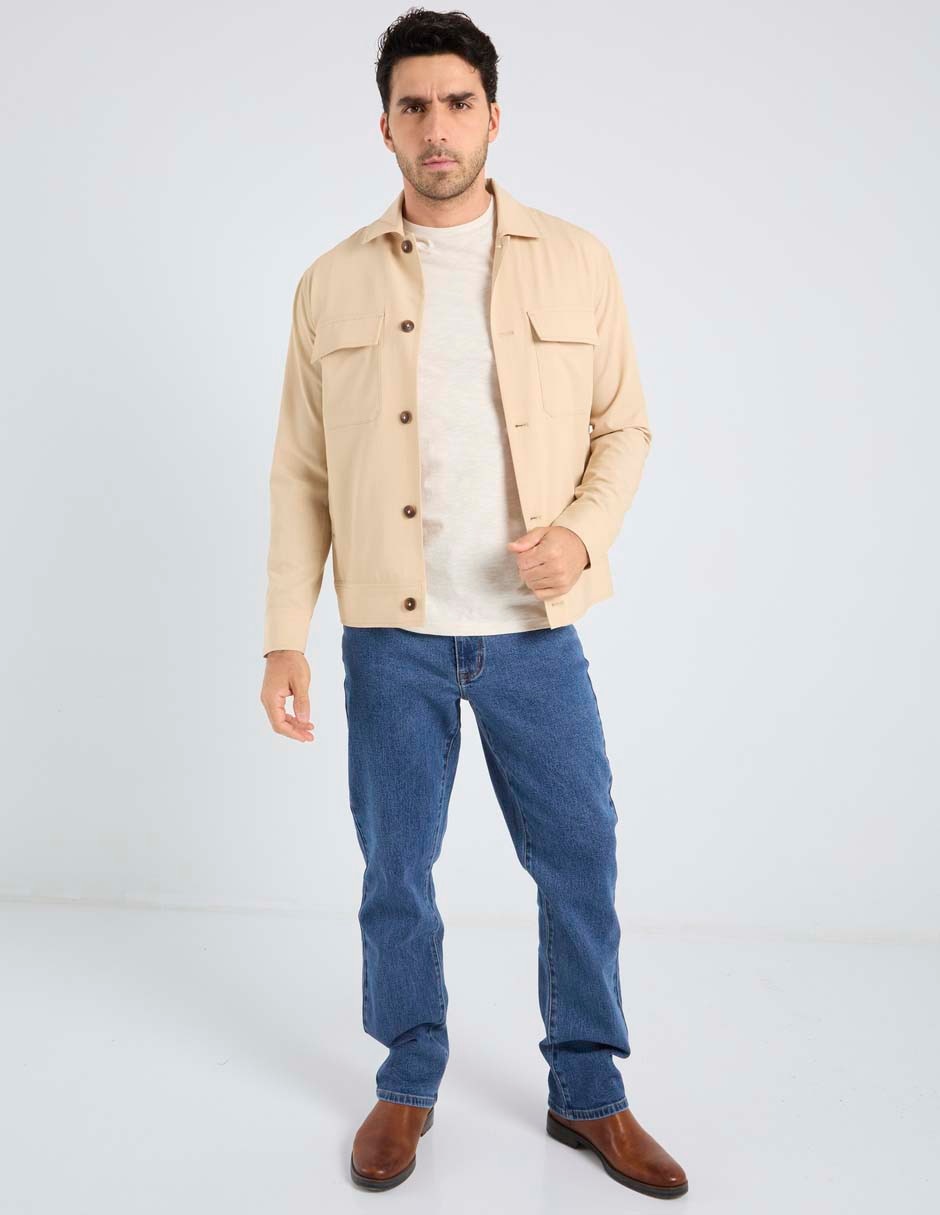 Sobrecamisa casual manga larga para hombre 3