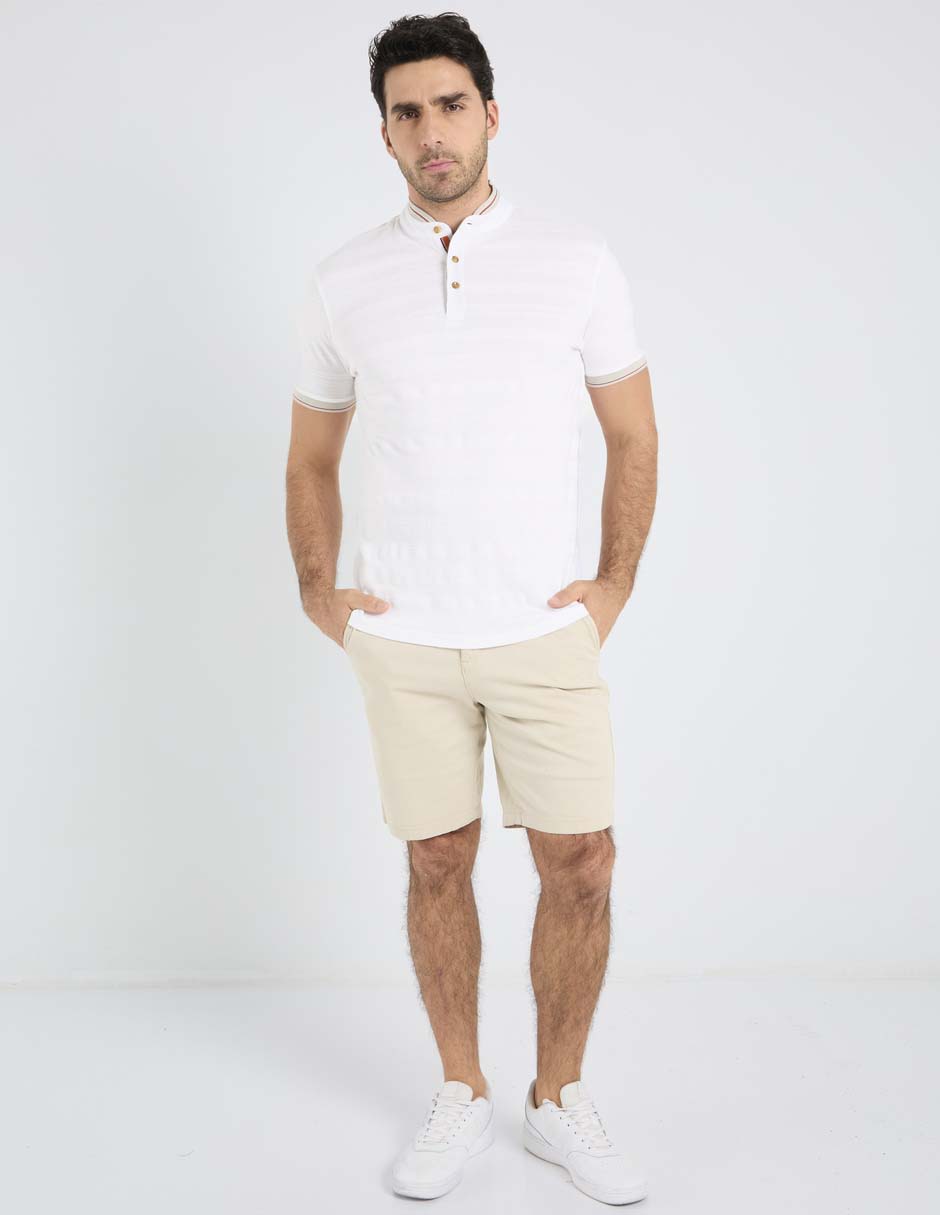 Playera cuello mao para hombre 3