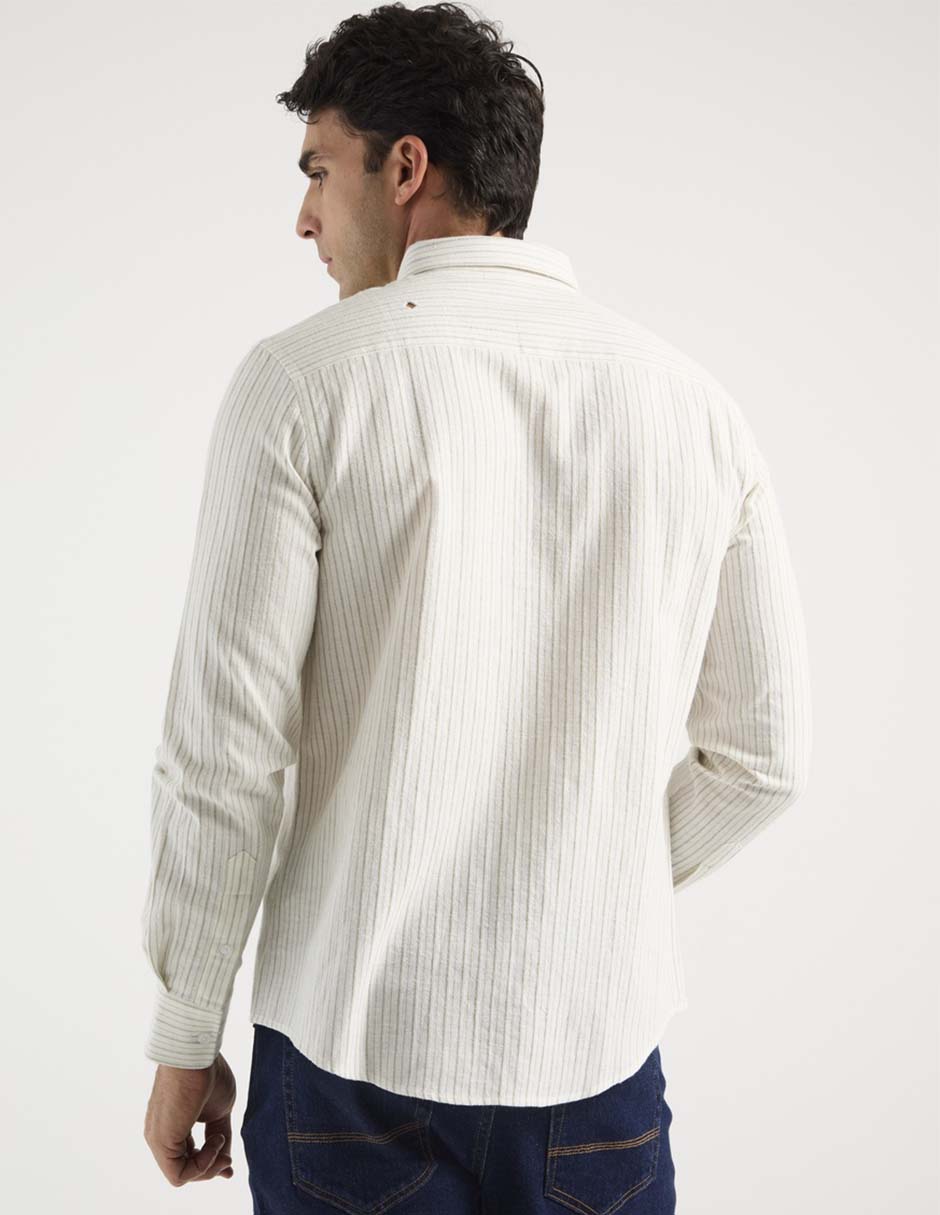 Camisa casual de algodón manga larga para hombre 2