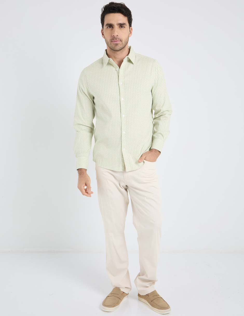Camisa casual de algodón manga larga para hombre 3