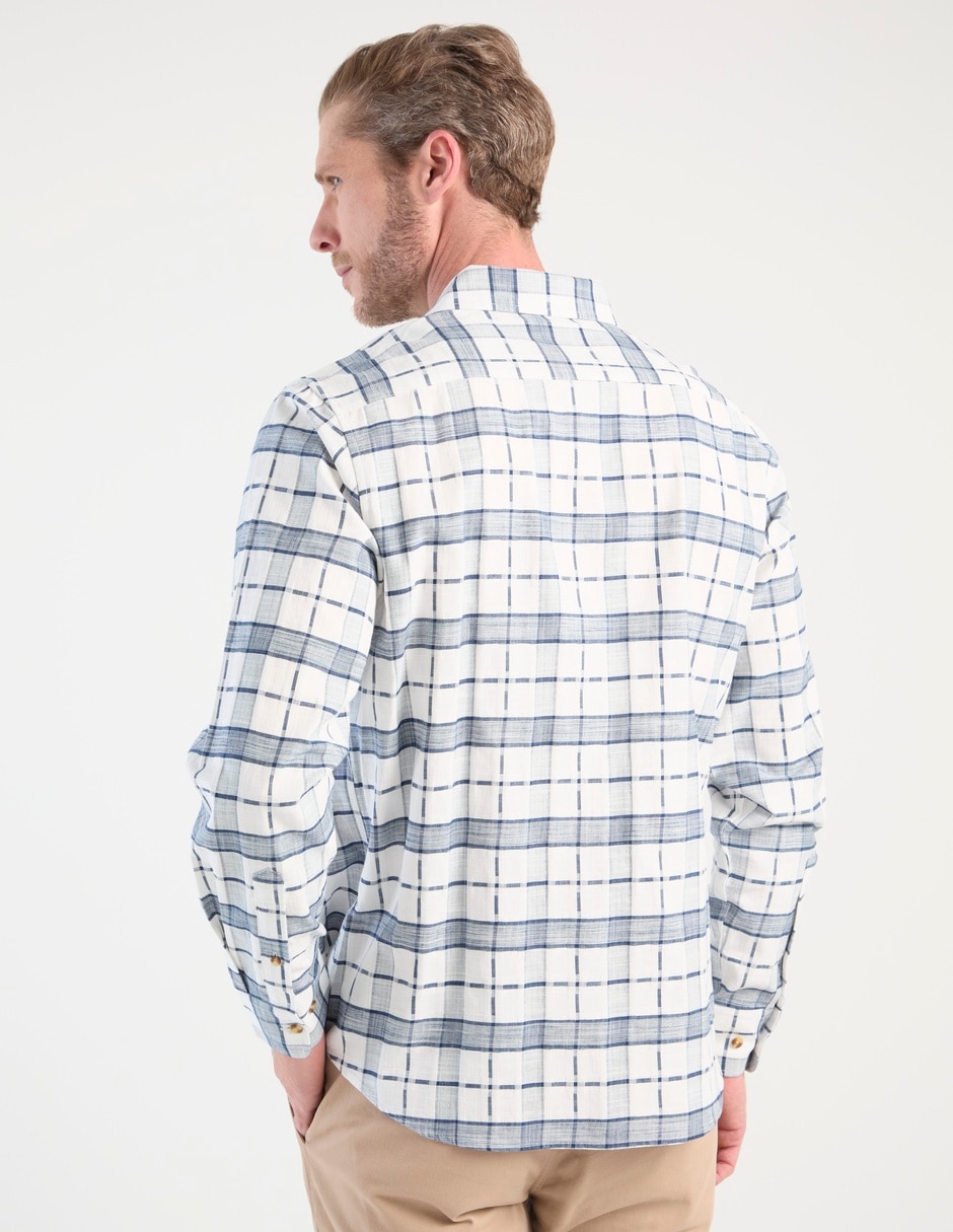 Camisa casual de algodón manga larga para hombre 2