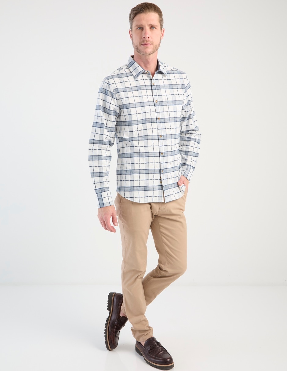Camisa casual de algodón manga larga para hombre 3