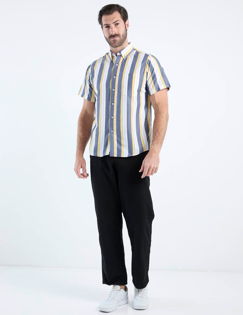 Pantalón casual slim de algodón para hombre 2