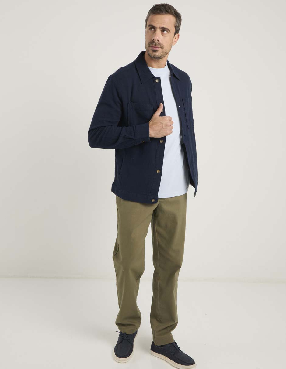 Pantalón chino straight de algodón para hombre 3