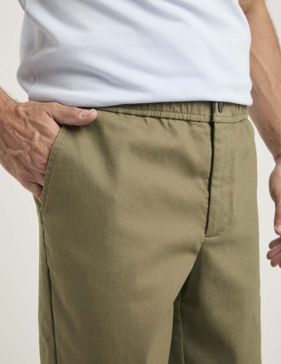 Pantalón chino straight de algodón para hombre 4