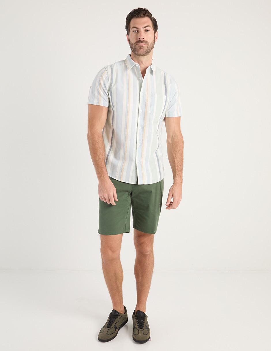 Camisa casual de algodón manga corta para hombre 3