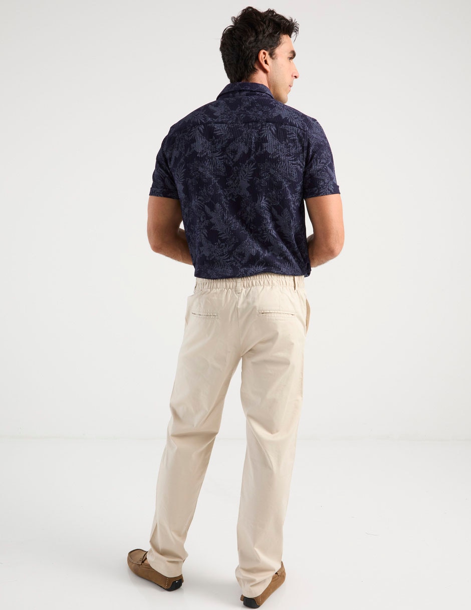 Pantalón chino regular de algodón para hombre 2