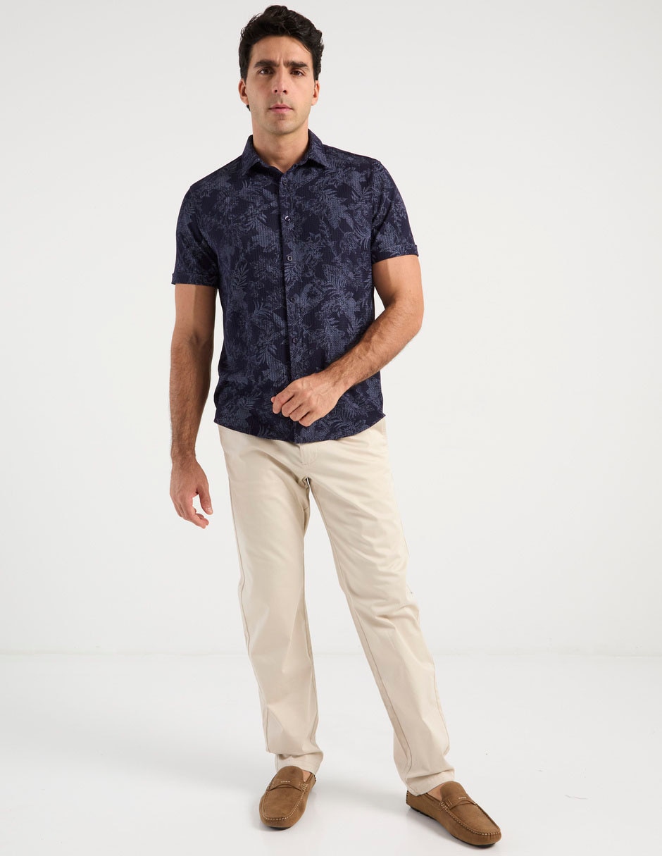 Pantalón chino regular de algodón para hombre 3
