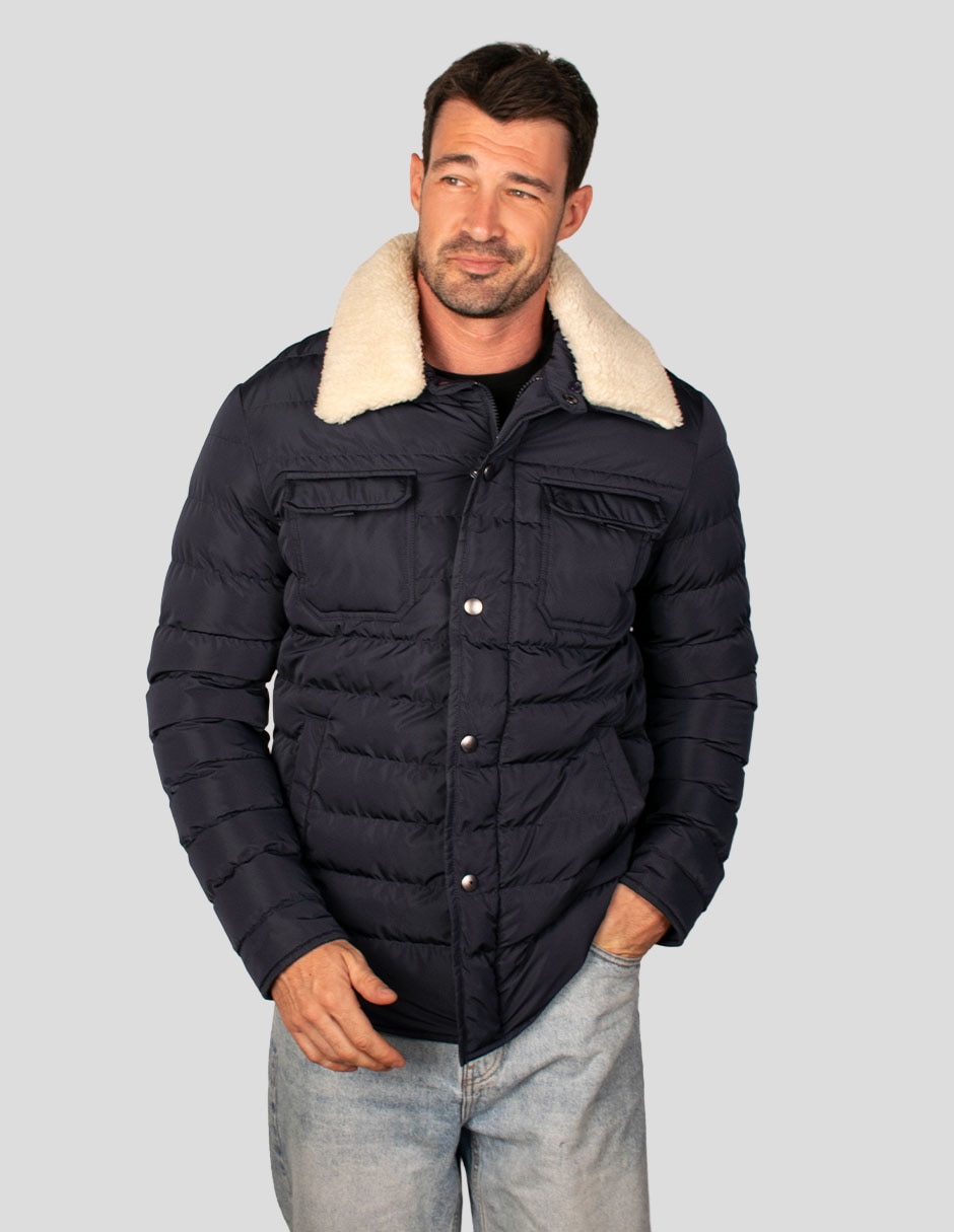 Chamarra casual capitonada para hombre Chamarra casual capitonada para hombre