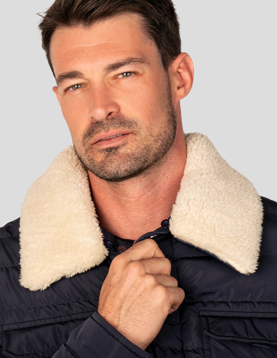 Chamarra casual capitonada para hombre 3