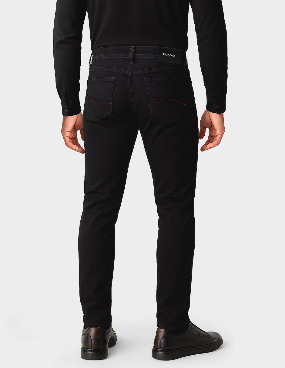 Jeans straight lavado obscuro para hombre 8