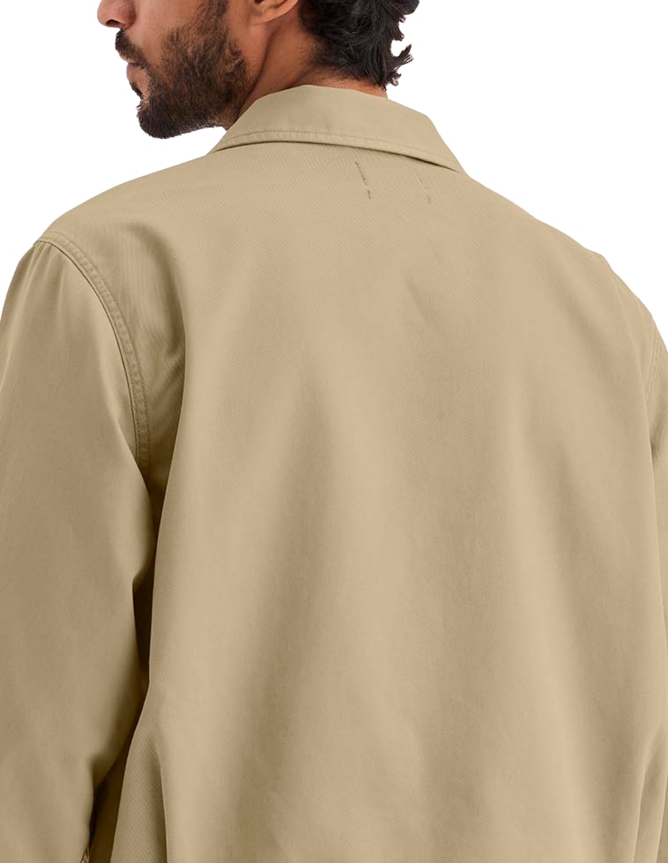 Chamarra casual de algodón con bolsillos para hombre 4
