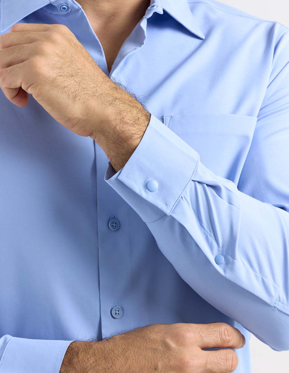 Camisa casual manga larga para hombre 5