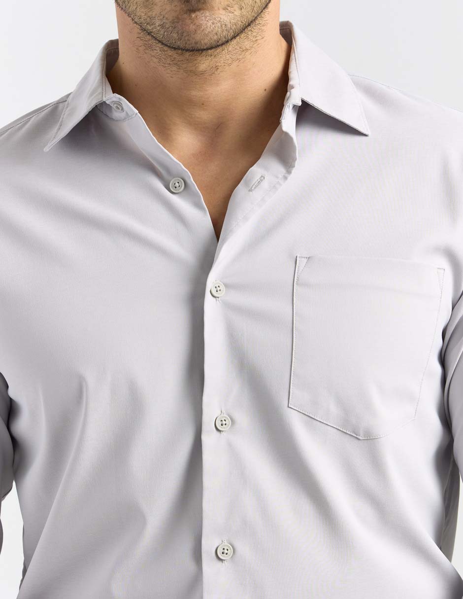 Camisa casual manga larga para hombre 4