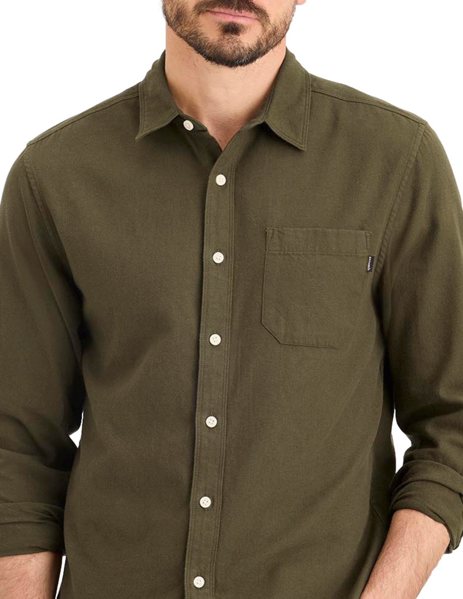 Camisa casual de algodón manga larga para hombre 2