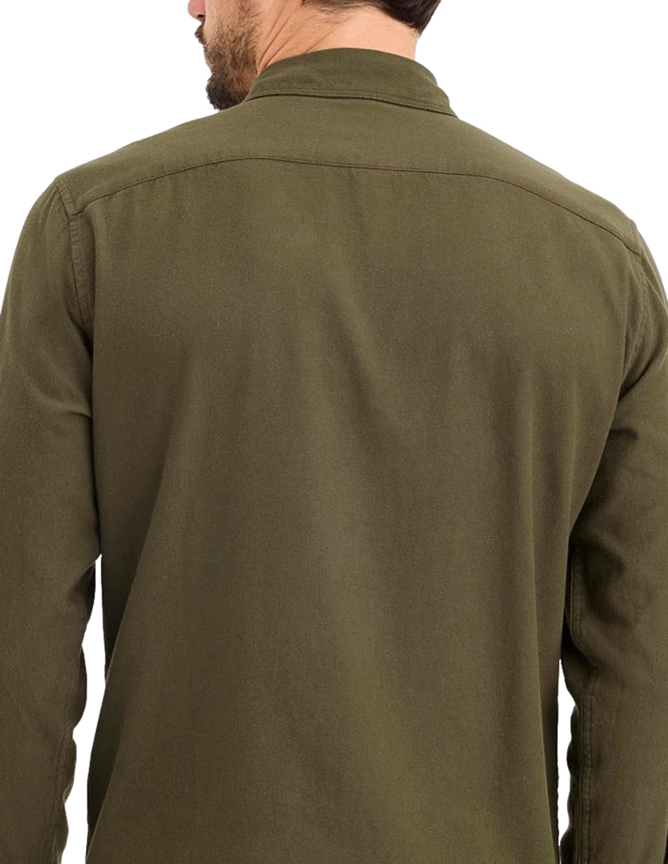 Camisa casual de algodón manga larga para hombre 4