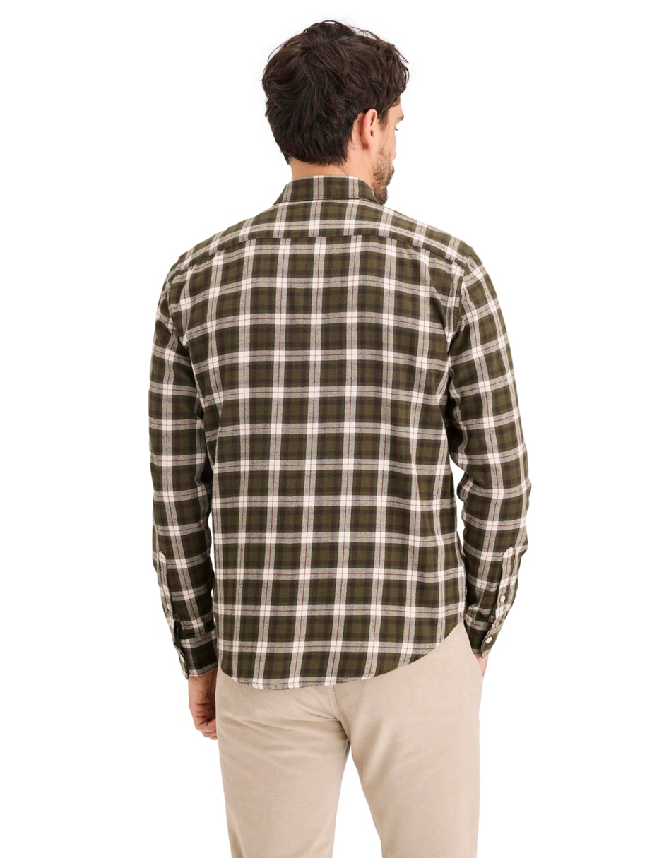 Camisa casual de algodón manga larga para hombre 3