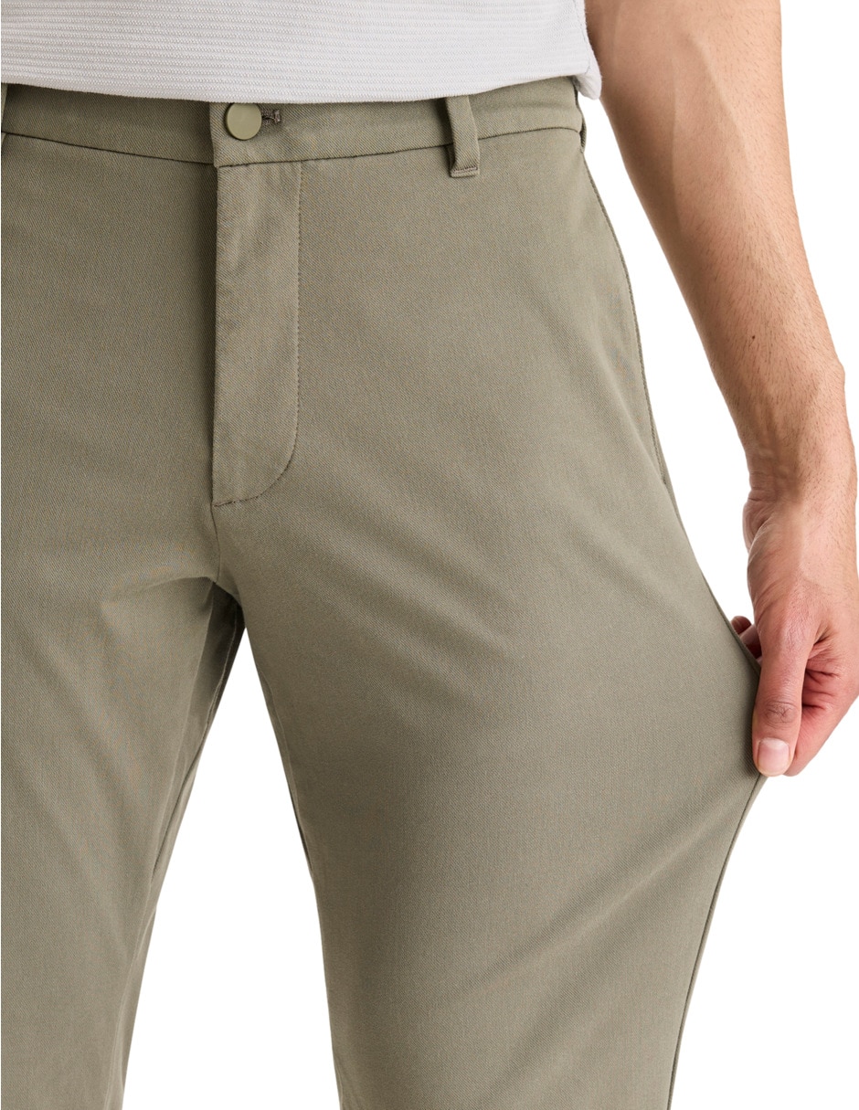 Pantalón chino slim de algodón para hombre 5