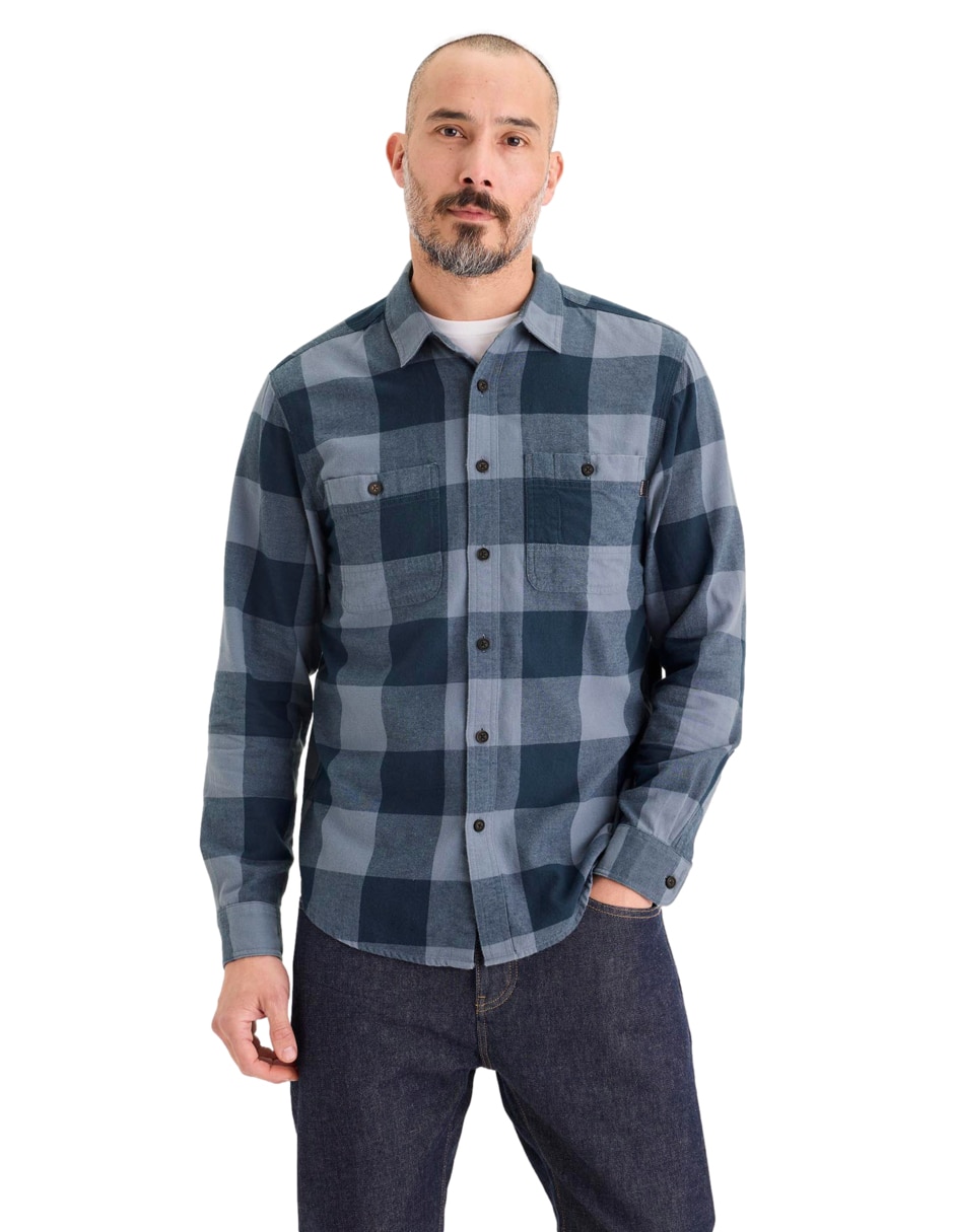 Camisa casual de algodón manga larga para hombre Camisa casual de algodón manga larga para hombre