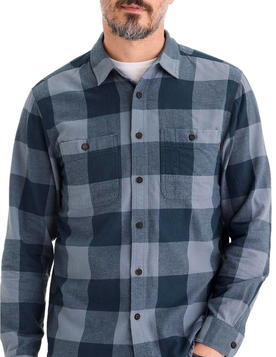 Camisa casual de algodón manga larga para hombre 2