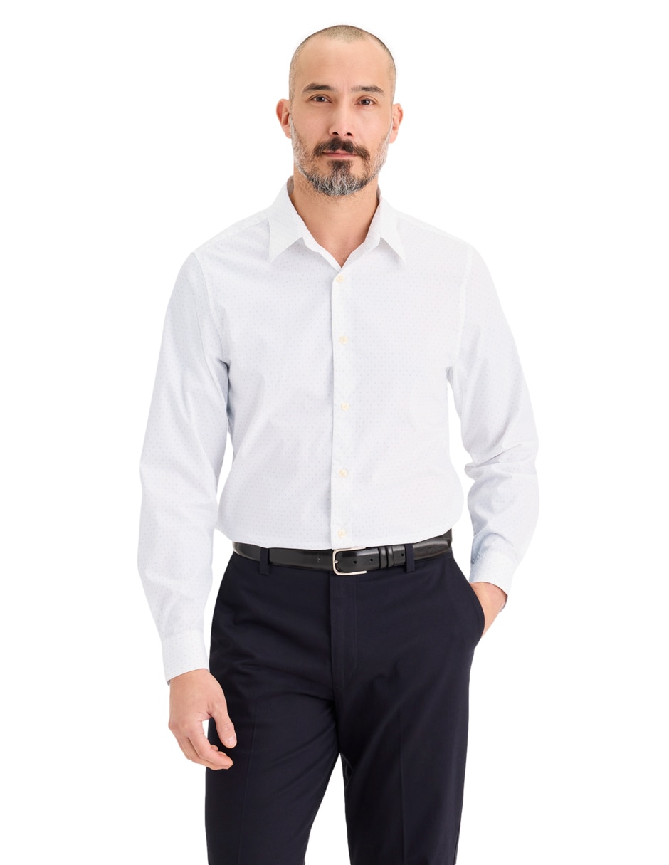 Camisa de vestir de algodón manga larga para hombre Camisa de vestir de algodón manga larga para hombre