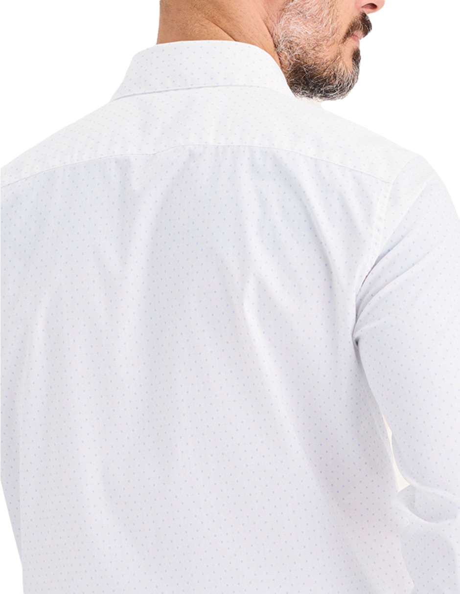 Camisa de vestir de algodón manga larga para hombre 4