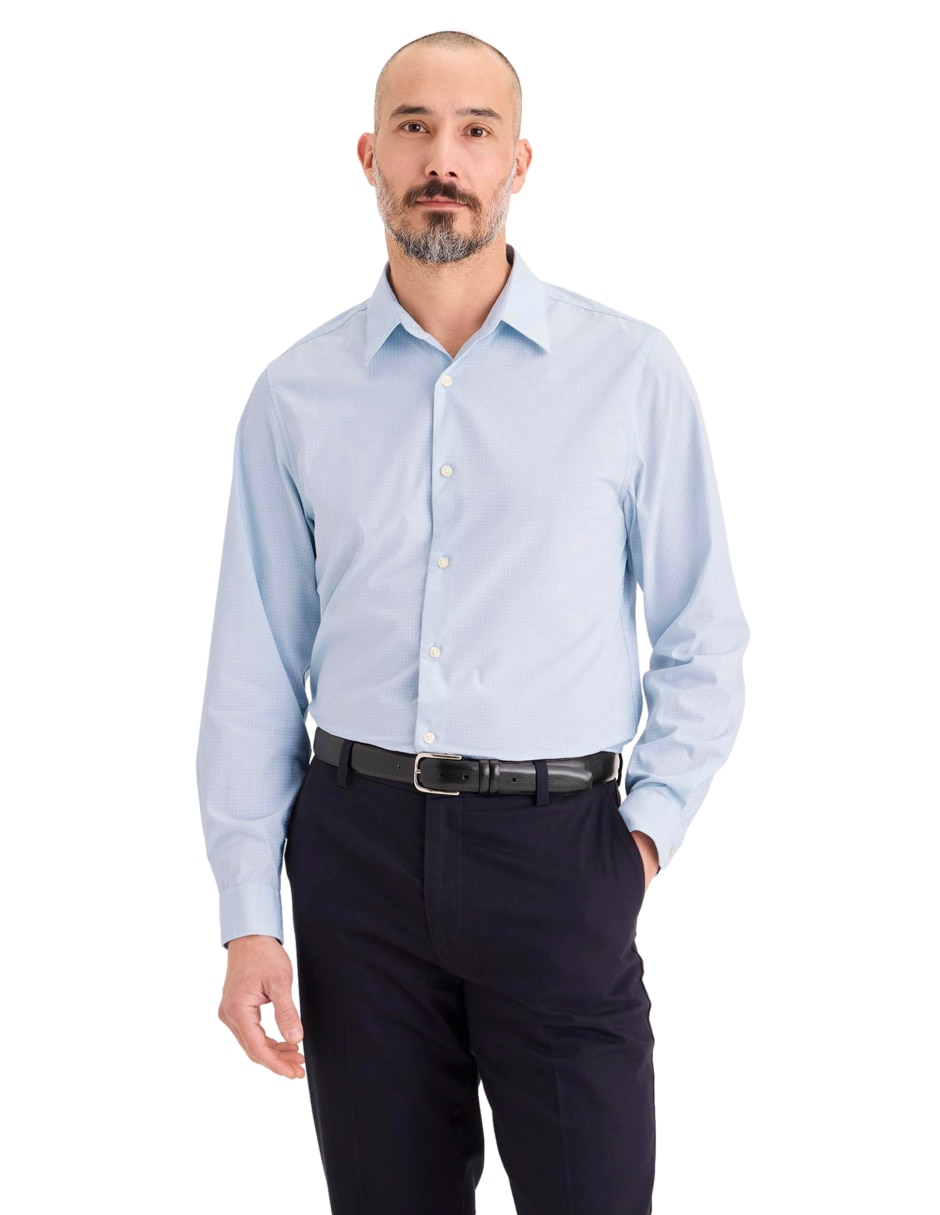 Camisa de vestir de algodón manga larga para hombre Camisa de vestir de algodón manga larga para hombre