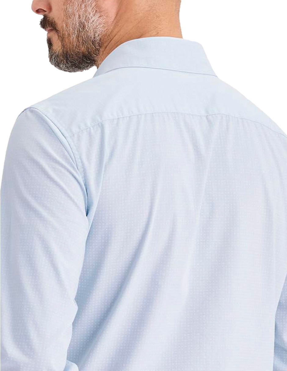 Camisa de vestir de algodón manga larga para hombre 4