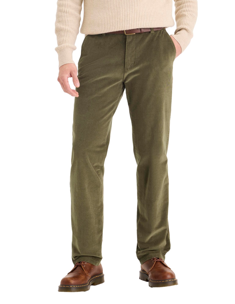 Pantalón chino recto de algodón para hombre 2