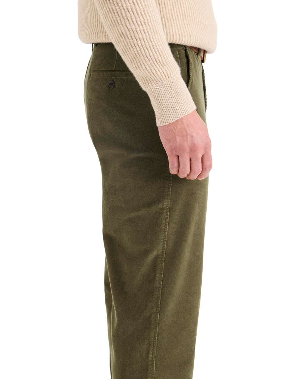 Pantalón chino recto de algodón para hombre 4
