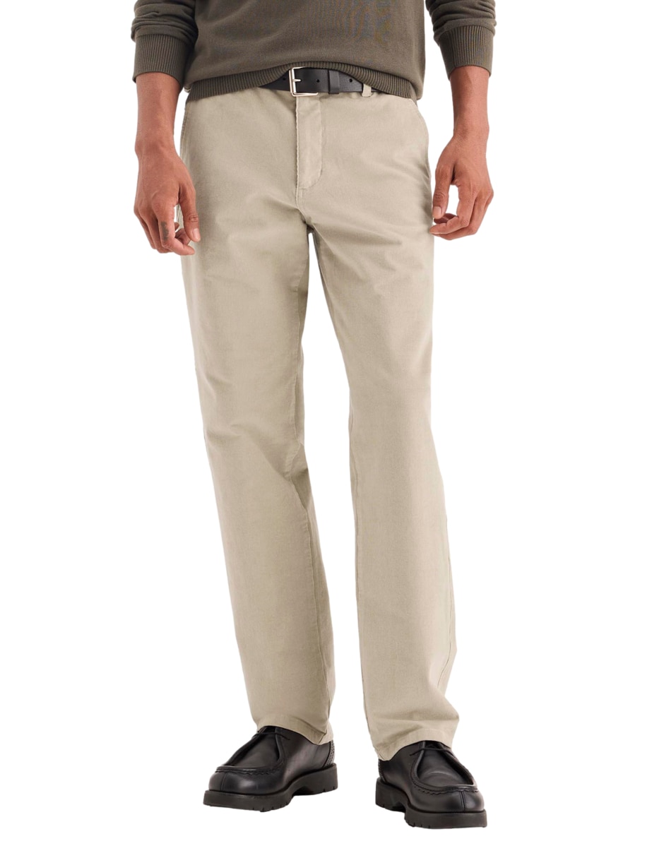 Pantalón chino recto de algodón para hombre 2