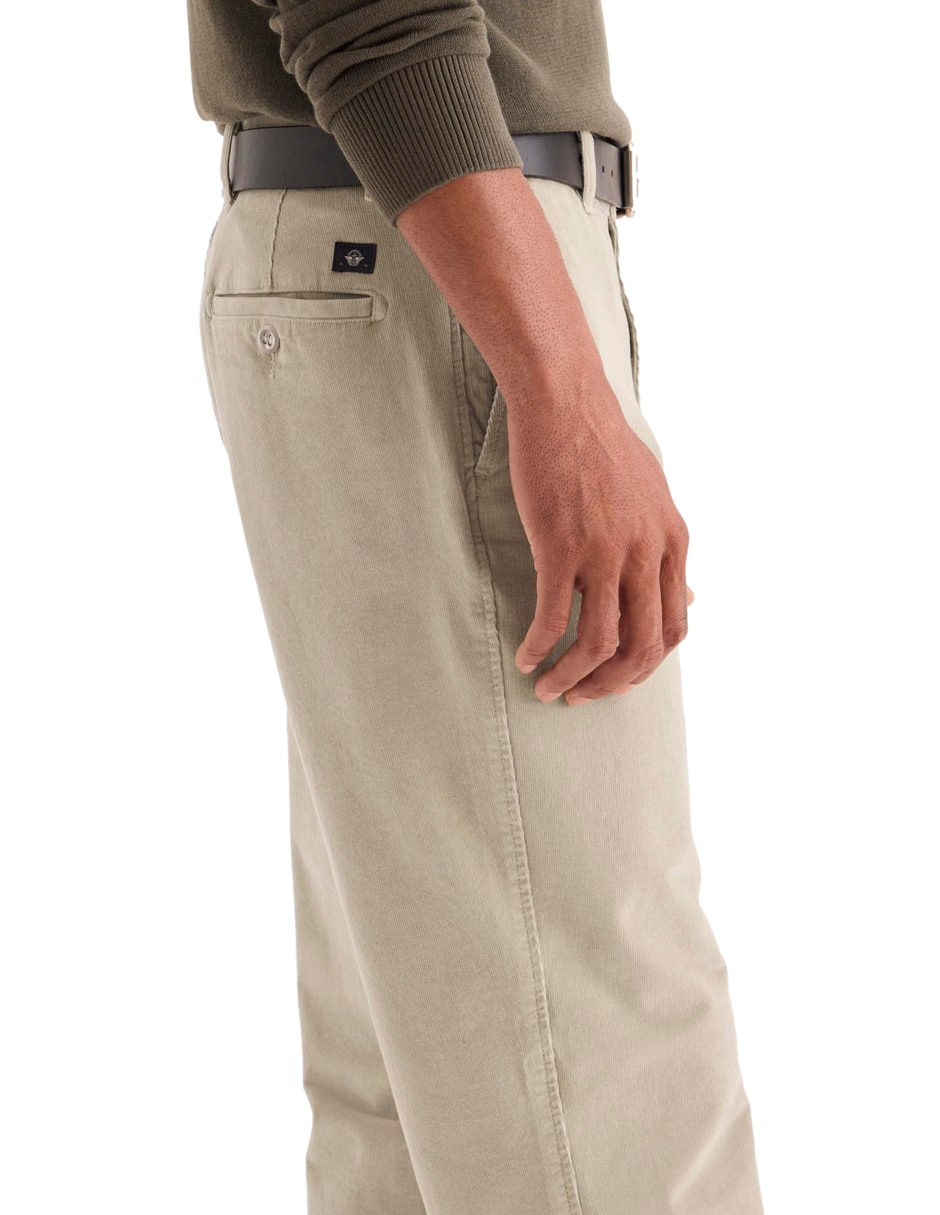 Pantalón chino recto de algodón para hombre 4