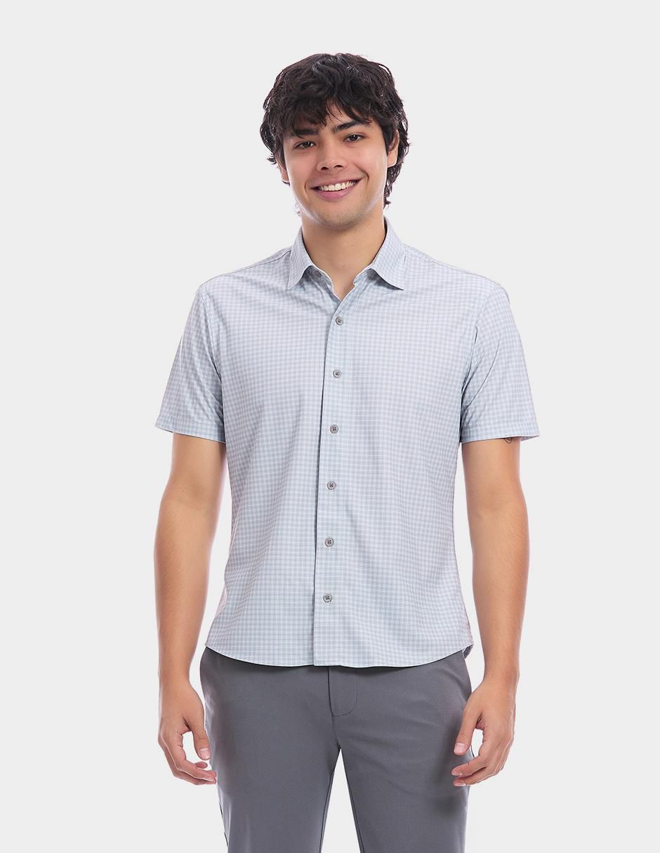 Camisa casual manga corta para hombre
