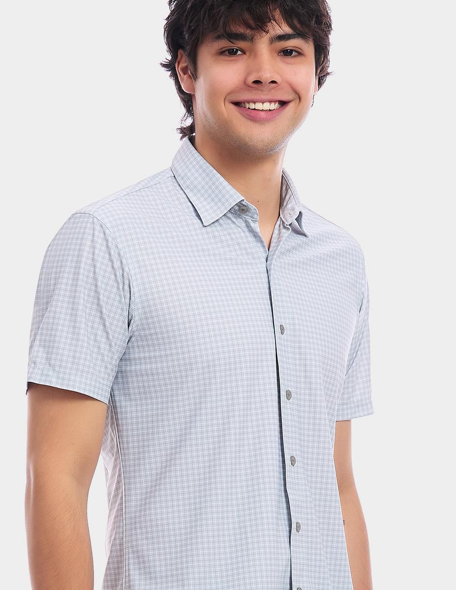 Camisa casual manga corta para hombre 5