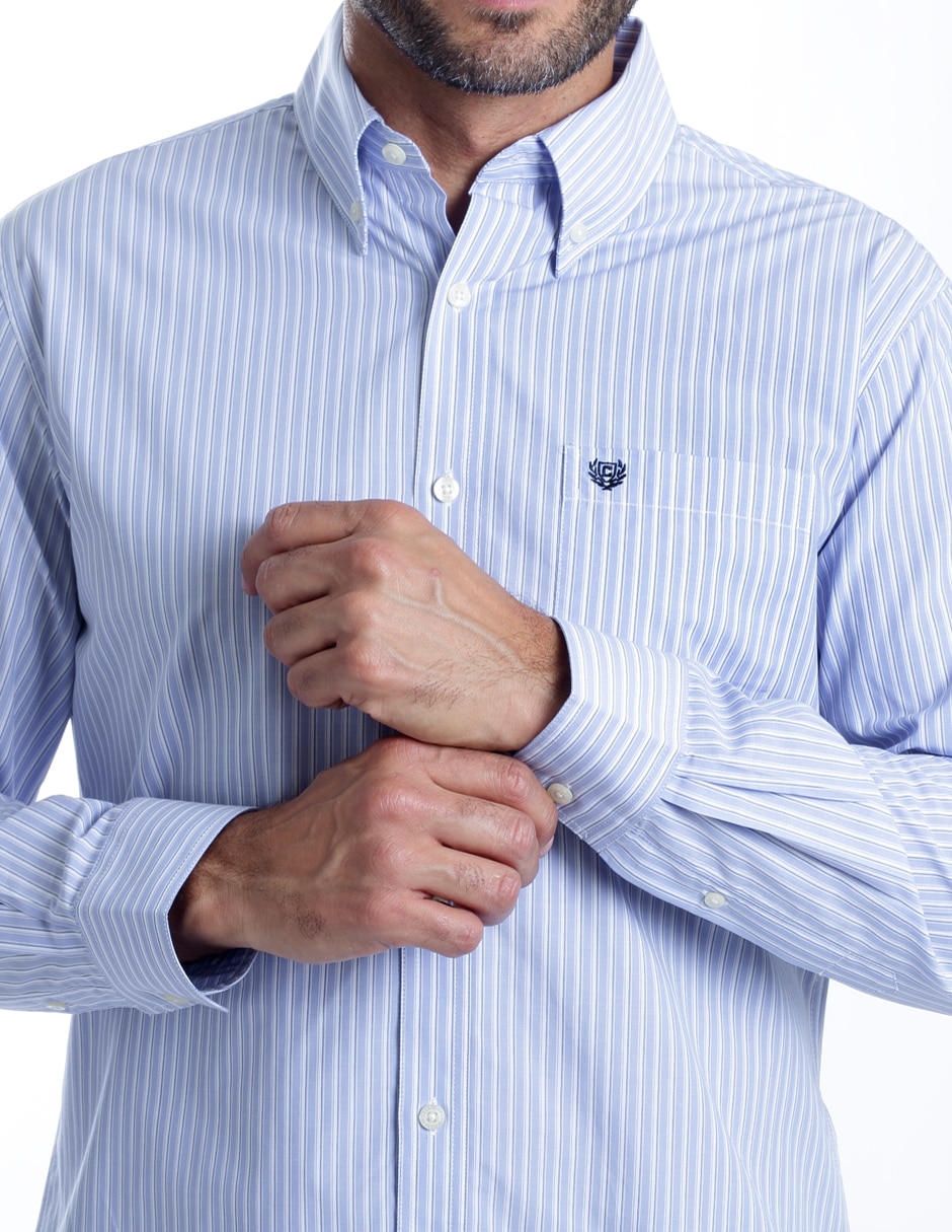 Camisa casual manga larga para hombre 4