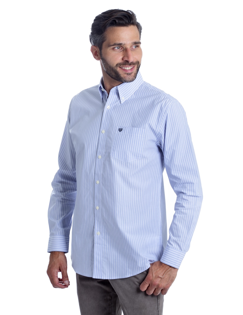 Camisa casual manga larga para hombre 5