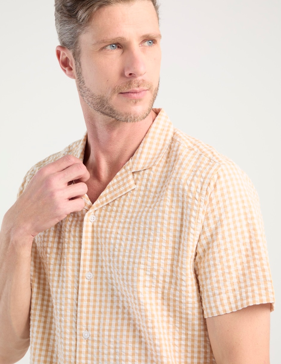 Camisa casual de algodón manga corta para hombre 4