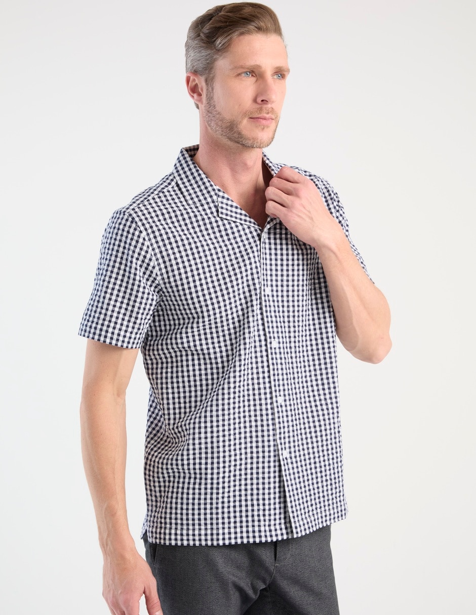 Camisa casual de algodón manga corta para hombre Camisa casual de algodón manga corta para hombre