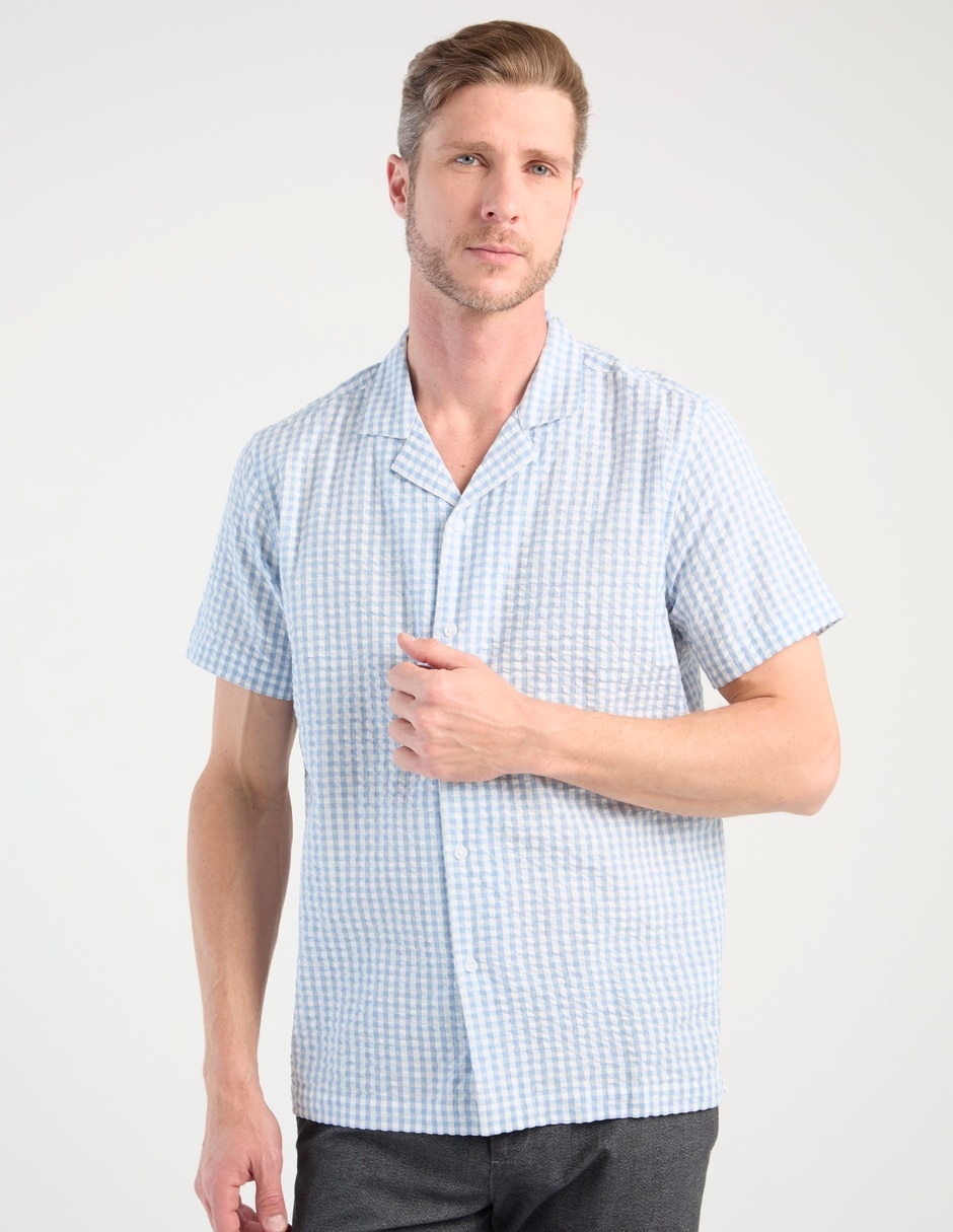 Camisa casual de algodón manga corta para hombre Camisa casual de algodón manga corta para hombre