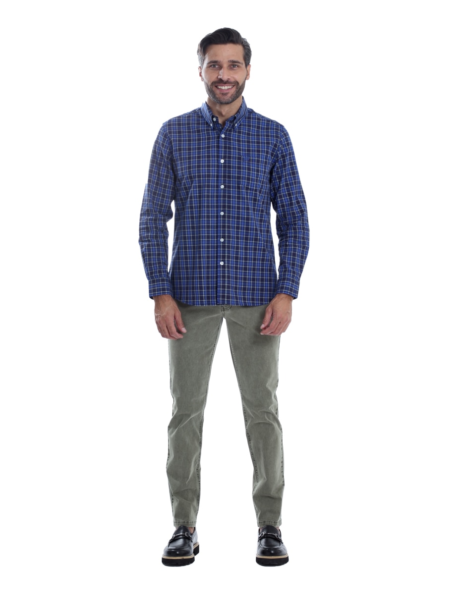 Camisa casual manga larga para hombre 2
