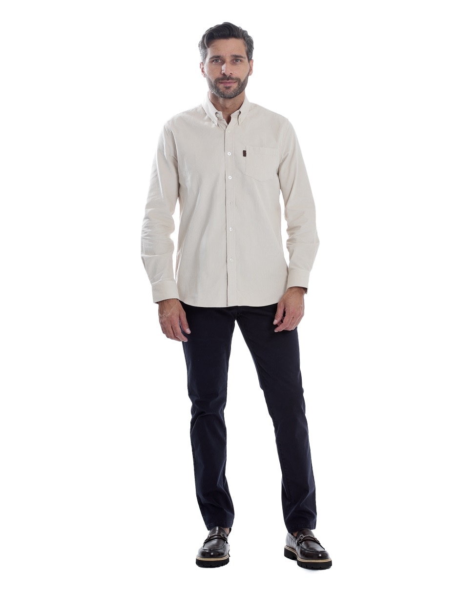 Camisa casual de algodón manga larga para hombre 2