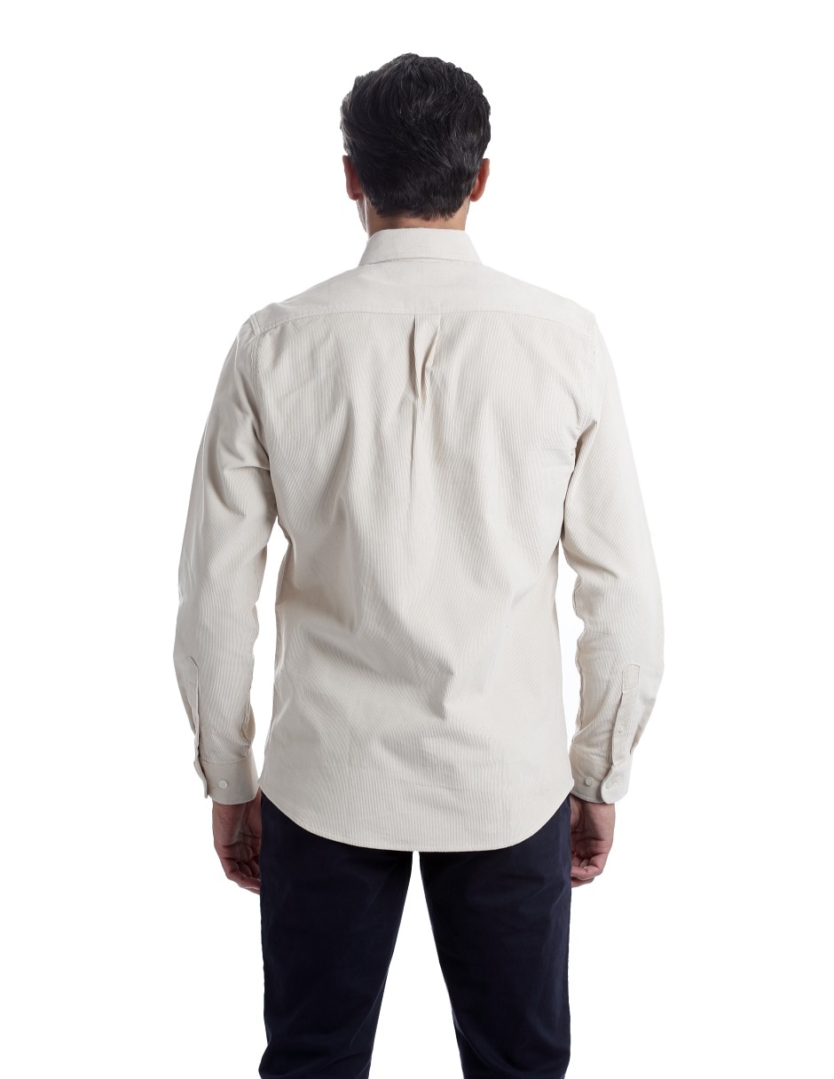 Camisa casual de algodón manga larga para hombre 3