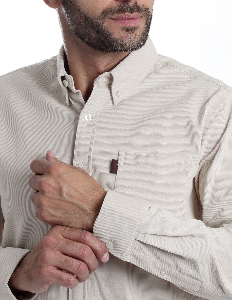 Camisa casual de algodón manga larga para hombre 4