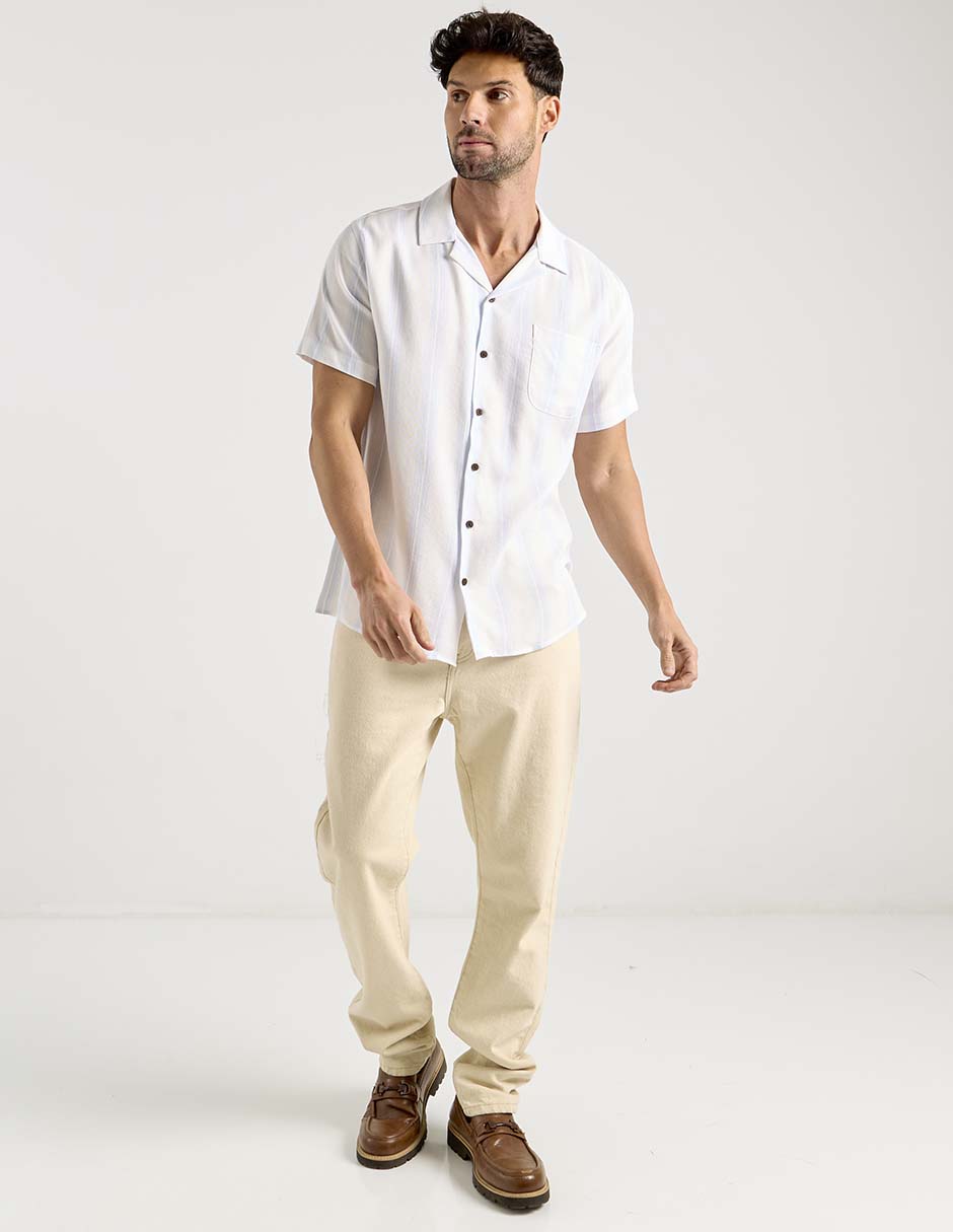 Camisa casual de algodón manga corta para hombre 3