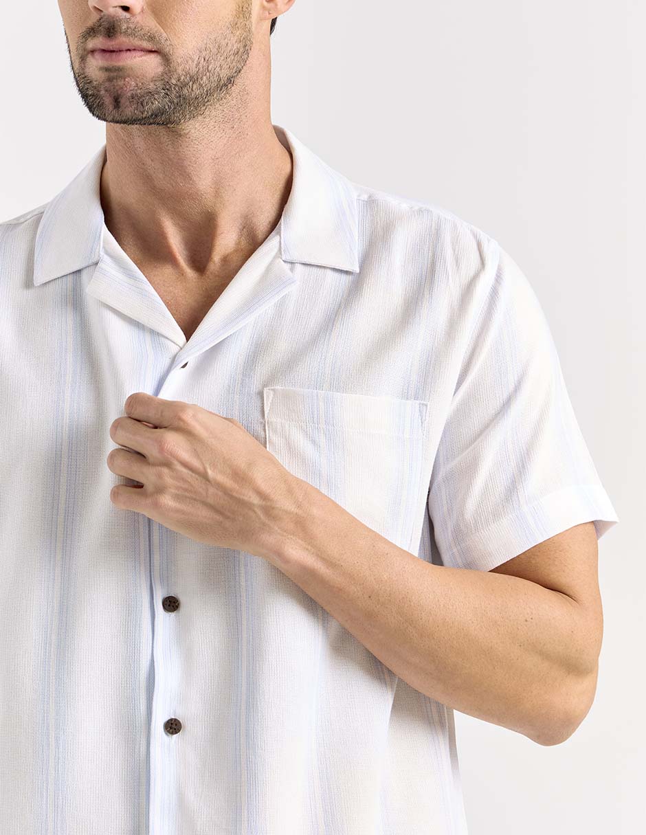 Camisa casual de algodón manga corta para hombre 4