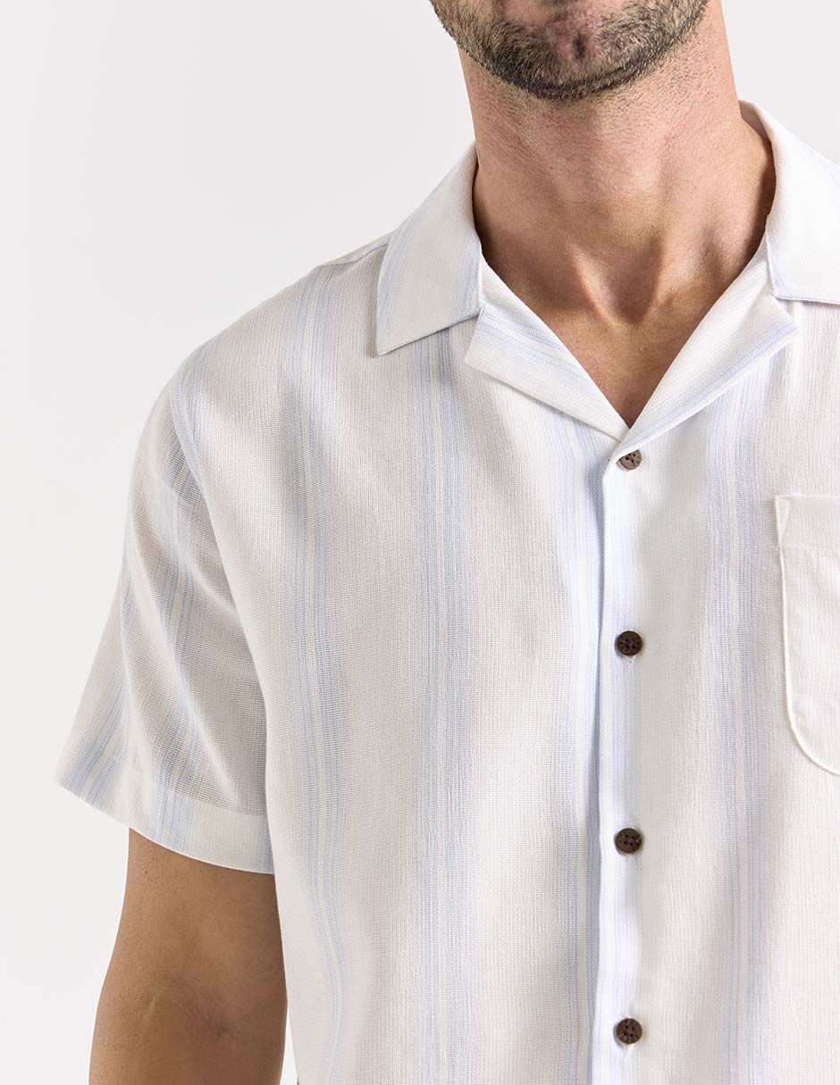 Camisa casual de algodón manga corta para hombre 5
