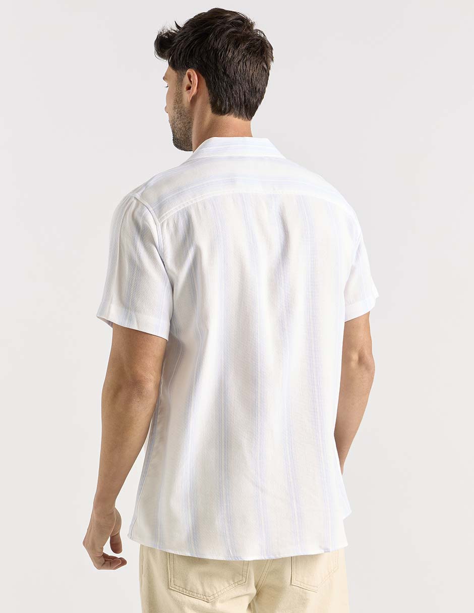 Camisa casual de algodón manga corta para hombre 6