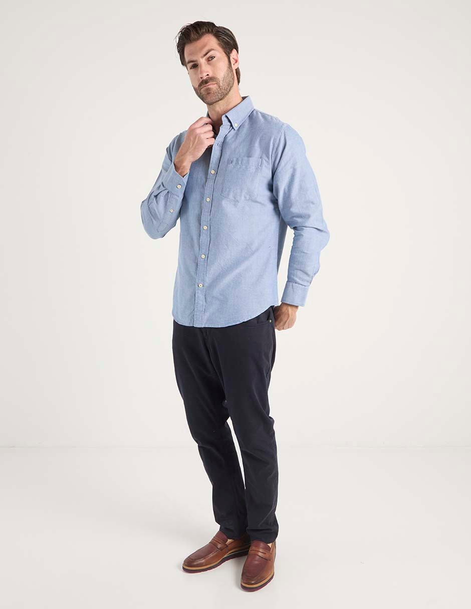 Camisa casual de algodón manga larga para hombre 3
